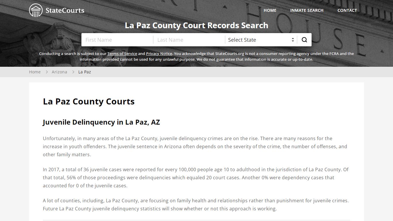 La Paz County, AZ Courts - Records & Cases - StateCourts