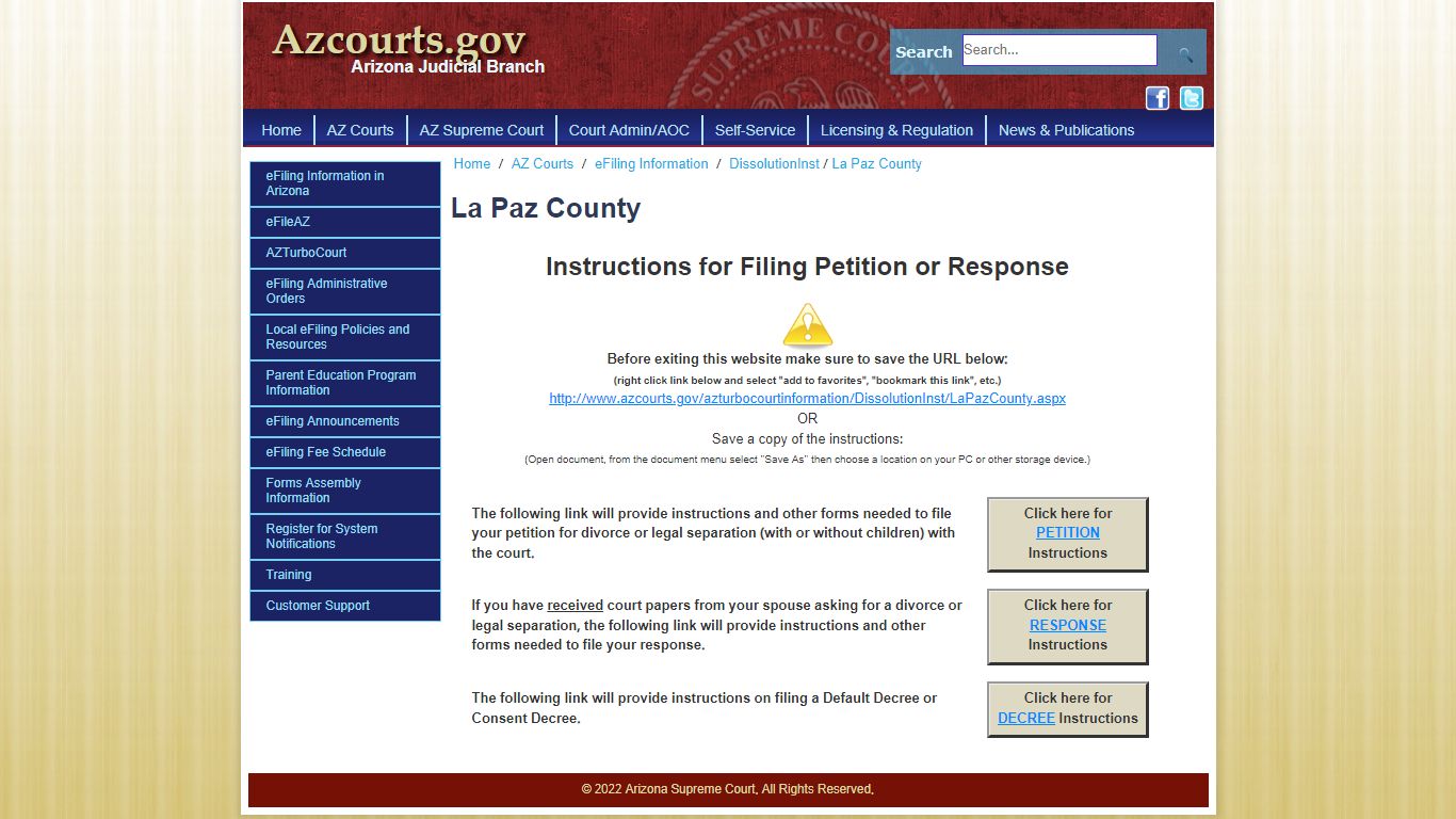 eFiling Information > DissolutionInst > La Paz County